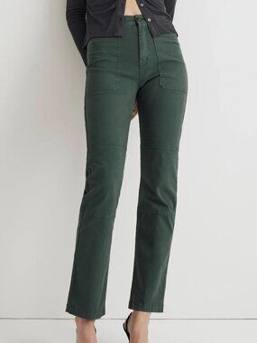 NWT MADEWELL  Petite '90s Straight Cargo Pant in Garment-Dyed Canvas 26P